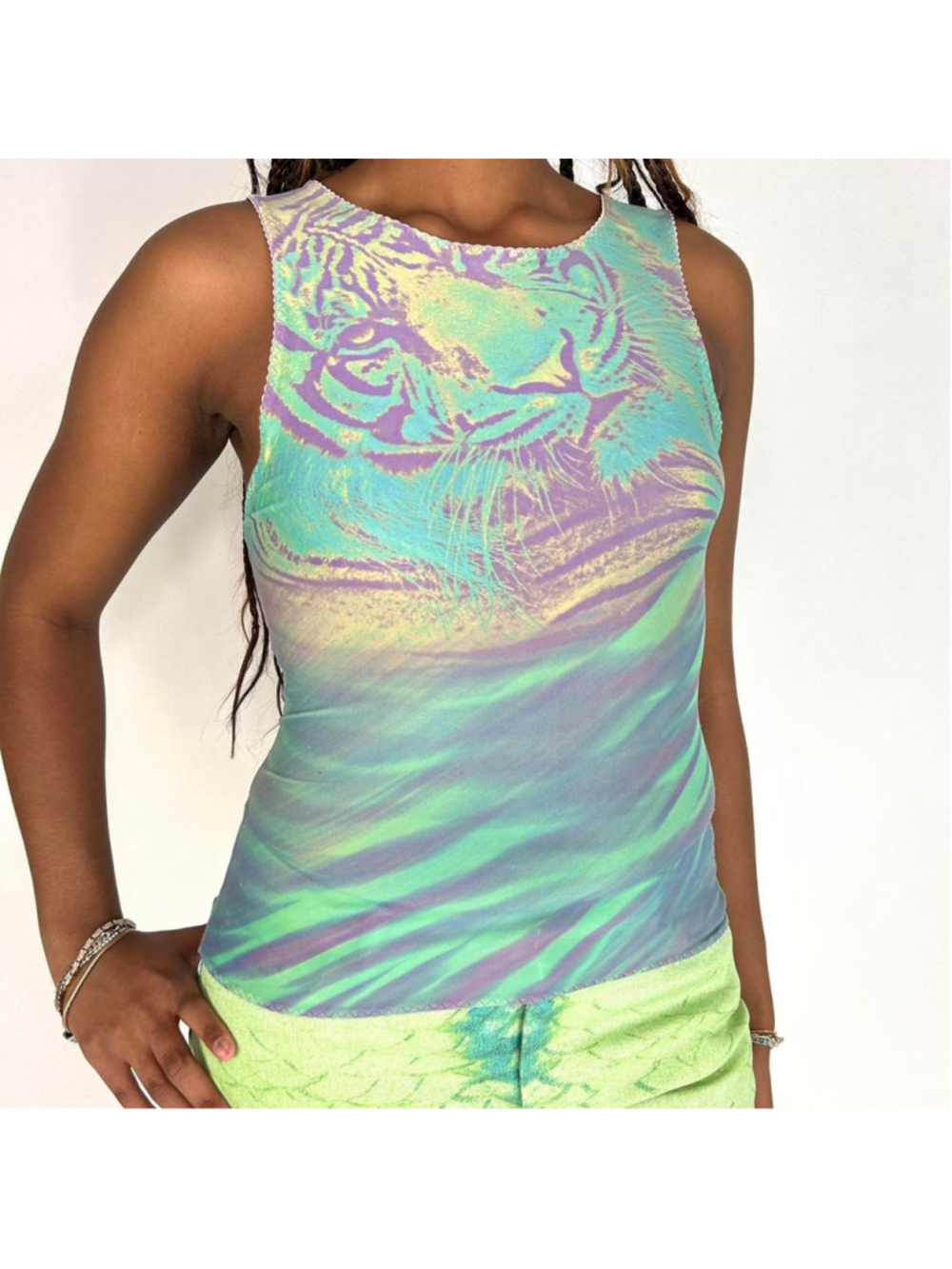 vintage Roberto Cavalli tiger tank top

brand: Rob